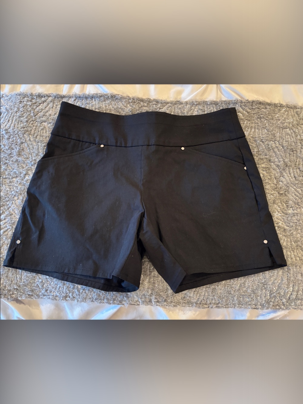 Woman’s Black Stretch Cotton Shorts